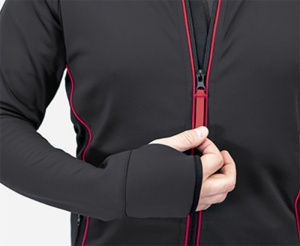 Bluza cu fermoar si maneca lunga pentru barbati de culoare negru
