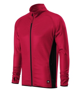 Bluza cu fermoar si maneca lunga pentru barbati de culoare rosu marlboro