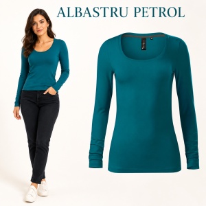 Bluză Damă Malfini Premium Brave 156 – Mânecă Lungă, Slim Fit, 95% Bumbac, 5% Elastan, 160 g/m² - Img 13