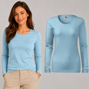 Bluză Damă Slim cu Mânecă Lungă, Bumbac 95% – 15 Nuanțe, XS–3XL - Img 20