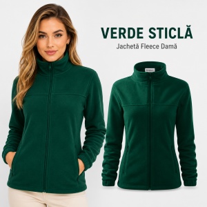 Bluză Damă Tip Jachetă Fleece Hanorac cu Fermoar, Cambrată și Călduroasă - Img 27