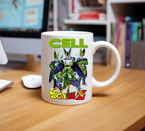 Cana alba pentru copii personalizata personajul Cell Dragon Ball Z - cadou - Img 2