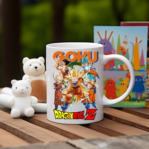 Cana alba pentru copii personalizata personajul Goku Dragon Ball Z - cadou - Img 3