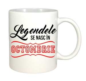 Cana alba personalizata cu textul Legendele se nasc in - Img 3
