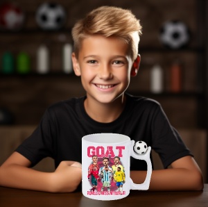 Cana Antistres Personalizată cu Fotbalistii Ronaldo Neymar Messi Goat - Cadoul Perfect pentru Pasionații de Fotbal - Img 4