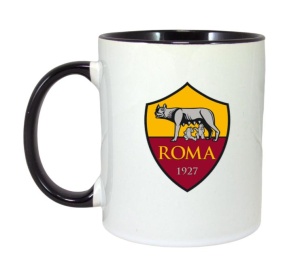Cana AS Roma Italia , cu logoul stema echipei, Cadoul Perfect - Img 6