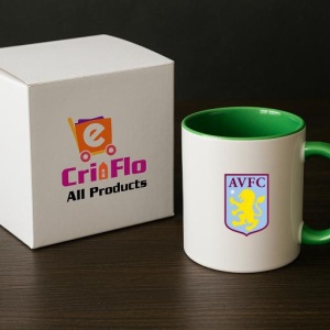 Cana Aston Villa Anglia , cu logoul stema echipei, Cadoul Perfect - Img 19
