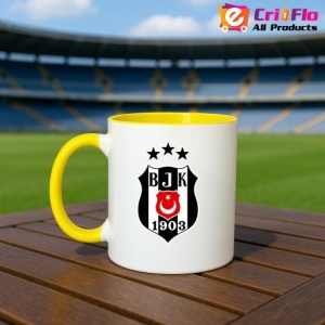 Cana Besiktas Turcia , cu logoul stema echipei, Cadoul Perfect - Img 32