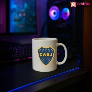 Cana Boca Juniors Argentina , cu logoul stema echipei, Cadoul Perfect - Img 16