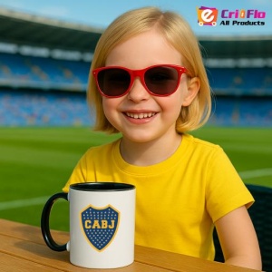 Cana Boca Juniors Argentina , cu logoul stema echipei, Cadoul Perfect - Img 38