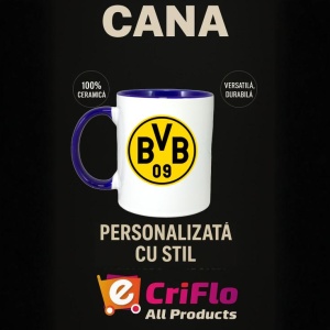 Cana Borussia Dortmund Germania , cu logoul stema echipei, Cadoul Perfect - Img 25