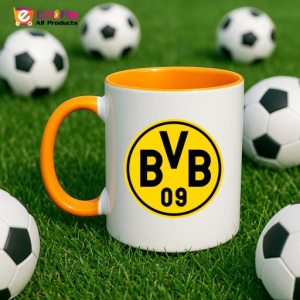 Cana Borussia Dortmund Germania , cu logoul stema echipei, Cadoul Perfect - Img 43