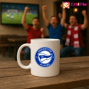 Cana Deportivo Alaves Spania , cu logoul stema echipei, Cadoul Perfect - Img 18