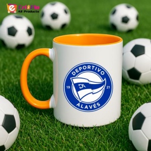 Cana Deportivo Alaves Spania , cu logoul stema echipei, Cadoul Perfect - Img 43