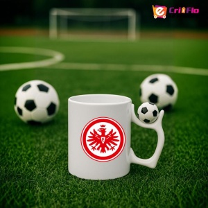 Cana Eintracht Frankfurt Germania , cu logoul stema echipei, Cadoul Perfect - Img 10