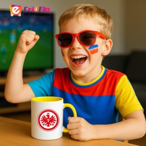 Cana Eintracht Frankfurt Germania , cu logoul stema echipei, Cadoul Perfect - Img 31