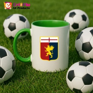 Cana Genoa CFC Italia , cu logoul stema echipei, Cadoul Perfect - Img 23