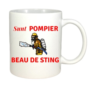 Cana haioasa personalizata cu textul Sunt Pompier ! Beau de sting ! - Img 3