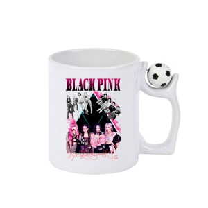 Cana K-POP cu formatia trupa KPOP BLACKPINK AUTOGRAF ROSU 615