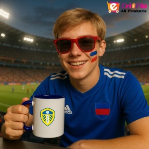 Cana Leeds United F.C .Anglia , cu logoul stema echipei, Cadoul Perfect - Img 26