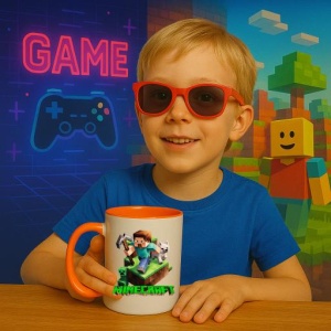 Cana Minecraft Steve Cu Pisica - Img 15
