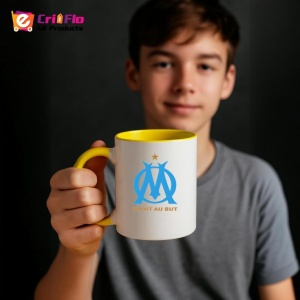Cana Olympique de Marseille Franta , cu logoul stema echipei, Cadoul Perfect - Img 33