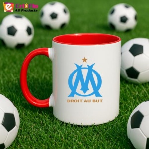 Cana Olympique de Marseille Franta , cu logoul stema echipei, Cadoul Perfect - Img 46