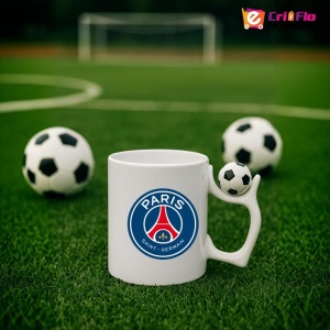 Cana Paris Saint Germain Franta , cu logoul stema echipei, Cadoul Perfect - Img 10