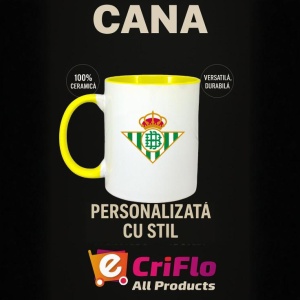 Cana Real Betis Spania , cu logoul stema echipei, Cadoul Perfect - Img 30