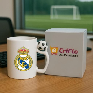 Cana Real Madrid CF Spania , cu logoul stema echipei, Cadoul Perfect - Img 9