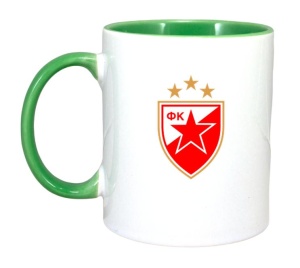 Cana Red Star Belgrade Serbia , cu logoul stema echipei, Cadoul Perfect - Img 3