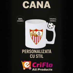 Cana Sevilla FC Spania , cu logoul stema echipei, Cadoul Perfect - Img 13