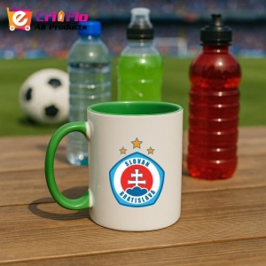 Cana SK Slovan Bratislava Slovacia , cu logoul stema echipei, Cadoul Perfect - Img 21