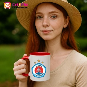 Cana SK Slovan Bratislava Slovacia , cu logoul stema echipei, Cadoul Perfect - Img 48