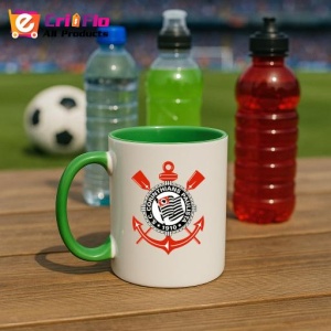 Cana Sport Club Corinthians Paulista Brazilia , cu logoul stema echipei, Cadoul Perfect - Img 21