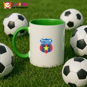 Cana Steaua Bucuresti , cu logoul stema echipei, Cadoul Perfect - Img 23