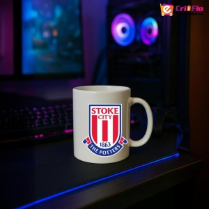 Cana Stoke City Anglia , cu logoul stema echipei, Cadoul Perfect - Img 16