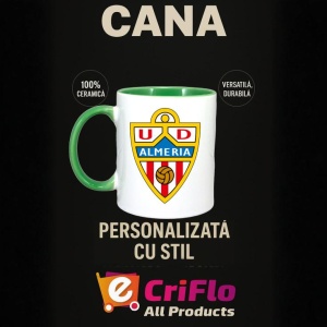 Cana UD Almeria Spania , cu logoul stema echipei, Cadoul Perfect - Img 20