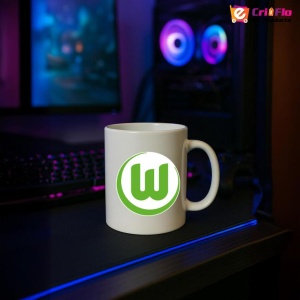 Cana VfL Wolfsburg Germania , cu logoul stema echipei, Cadoul Perfect - Img 16