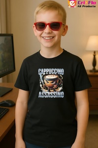Cappuccino Assassino Anime ** Tricou Tralalero Tralala Copii | Dama | Barbat - Img 5