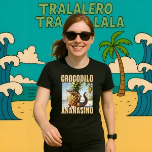 Crocodilo Ananasino ** Tricou Tralalero Tralala Copii | Dama | Barbat - Img 11