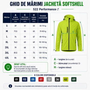 Geacă Bărbați tip Jachetă Softshell cu Glugă Detașabilă, Impermeabilă și Elastică – Performance 522 - Img 4