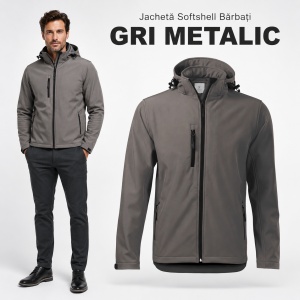 Geacă Bărbați tip Jachetă Softshell cu Glugă Detașabilă, Impermeabilă și Elastică – Performance 522 - Img 14