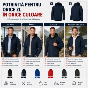 Geacă Bărbați tip Jachetă Softshell cu Glugă, Elastică și Modernă – Trail 548 - Img 7