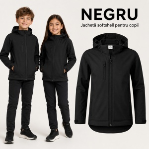 Geacă Copii tip Jachetă Softshell cu Glugă Detașabilă, Impermeabilă și Elastică – Performance 535 - Img 15