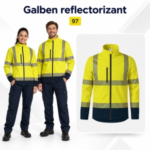 Geacă Unisex tip Jachetă Softshell Reflectorizantă, Impermeabilă și Călduroasă – HV Drop 5V3 - Img 13