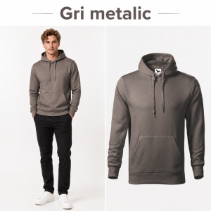 Hanorac Bărbat Malfini Cape 413, 65% Bumbac, 320 g/m², Glugă cu Șnur, Buzunar Marsupiu, 21 Nuanțe, Mărimi S–5XL - Img 21