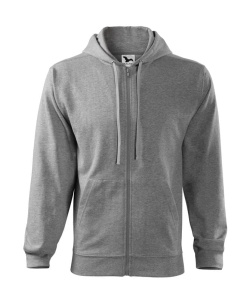 Hanorac barbat tip bluza cu fermoar si 2 buzunare de culoare gri gheata