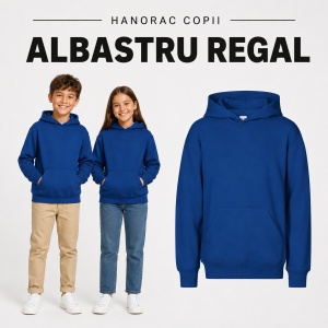 Hanorac copii Malfini 423 Chill cu glugă, buzunar marsupiu, interior pieptănat și croială lejeră - Img 12