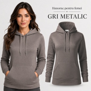 Hanorac Damă cu Glugă și Buzunar Marsupiu Malfini F14 Cape Free – 320 g/m² - Img 17